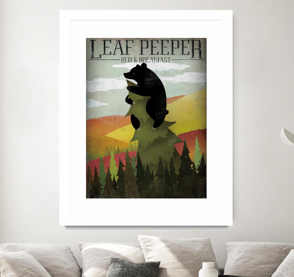 Leaf Peeper by Ryan Fowler on GIANT ART - green typography