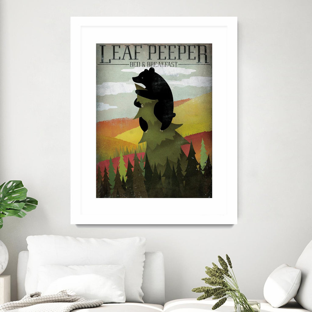 Leaf Peeper by Ryan Fowler on GIANT ART - green typography