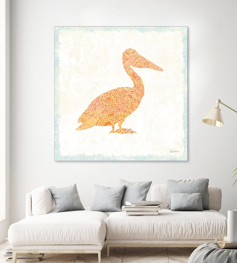 Flamingo Tropicale IX par Carol Rowan sur GIANT ART - beige tropical