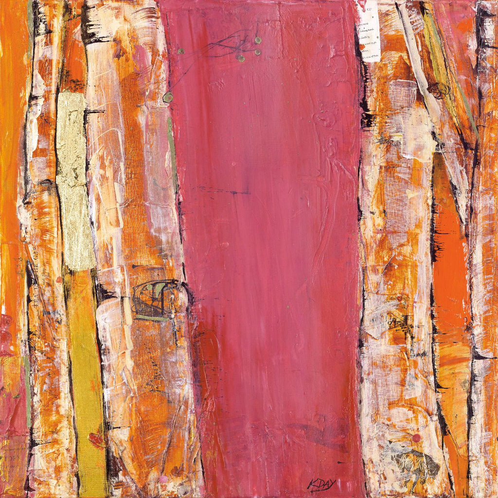 Where the Sun Sleeps II par Kellie Day sur GIANT ART - abstrait orange