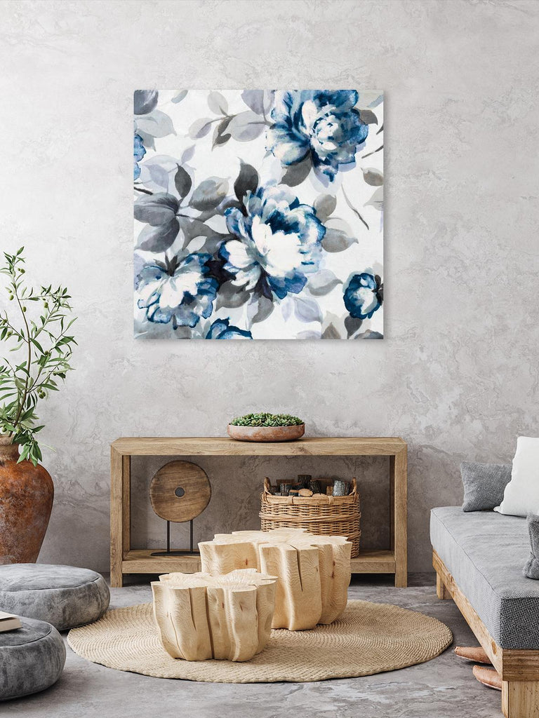 Scent of Roses Indigo II by Portfolio on GIANT ART - blue floral