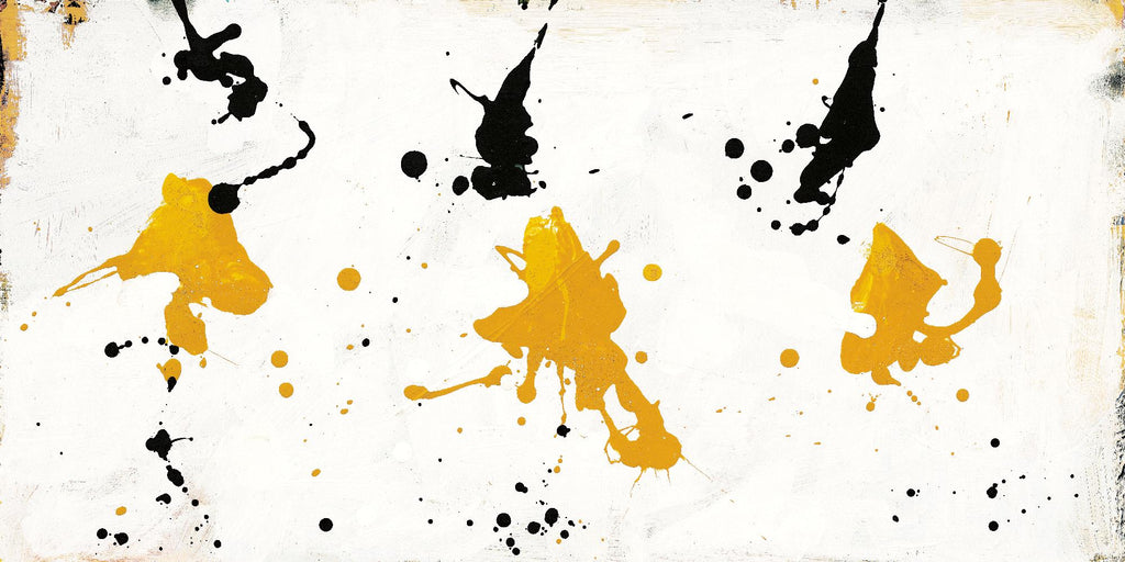Abstract Background V Gold and Black par Silva Roque sur GIANT ART - abstrait noir