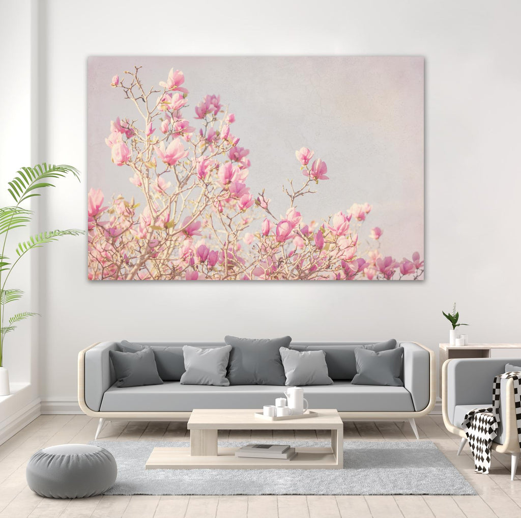 Têtes d'arbres roses I par Elizabeth Urquhart sur GIANT ART - floral beige