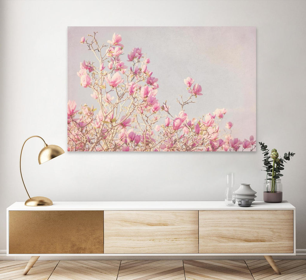 Têtes d'arbres roses I par Elizabeth Urquhart sur GIANT ART - floral beige