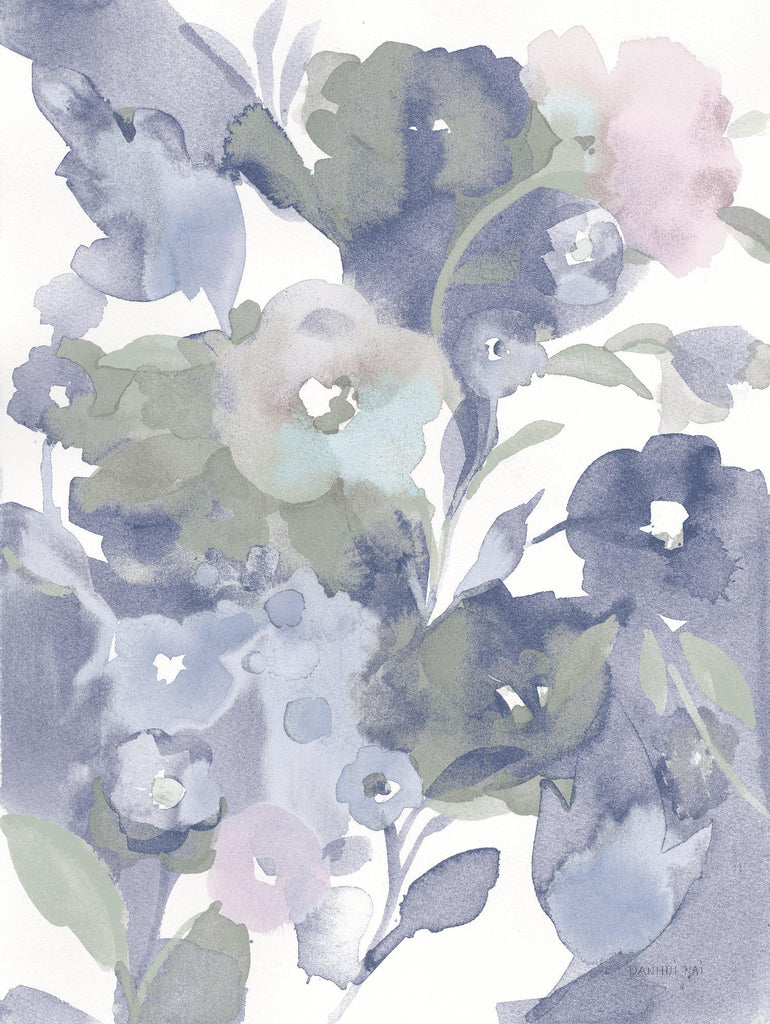 Jewel Garden I Blue de Danhui Nai sur GIANT ART - multi-abstraites