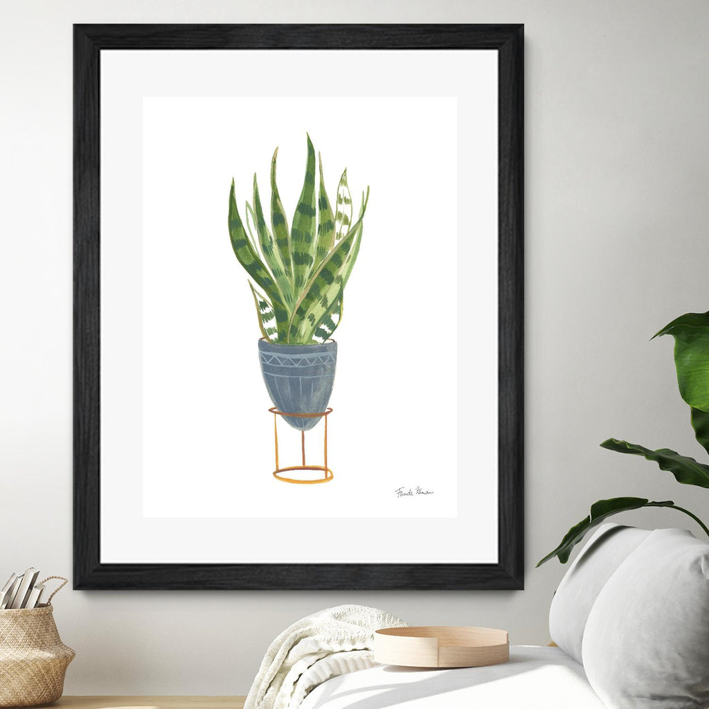 Green House Plants IV by Farida Zaman on GIANT ART - green botanical illustrative