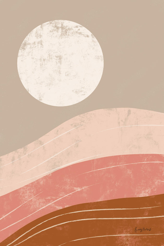 Lever de soleil dans le désert I par Becky Thorns sur GIANT ART - abstrait