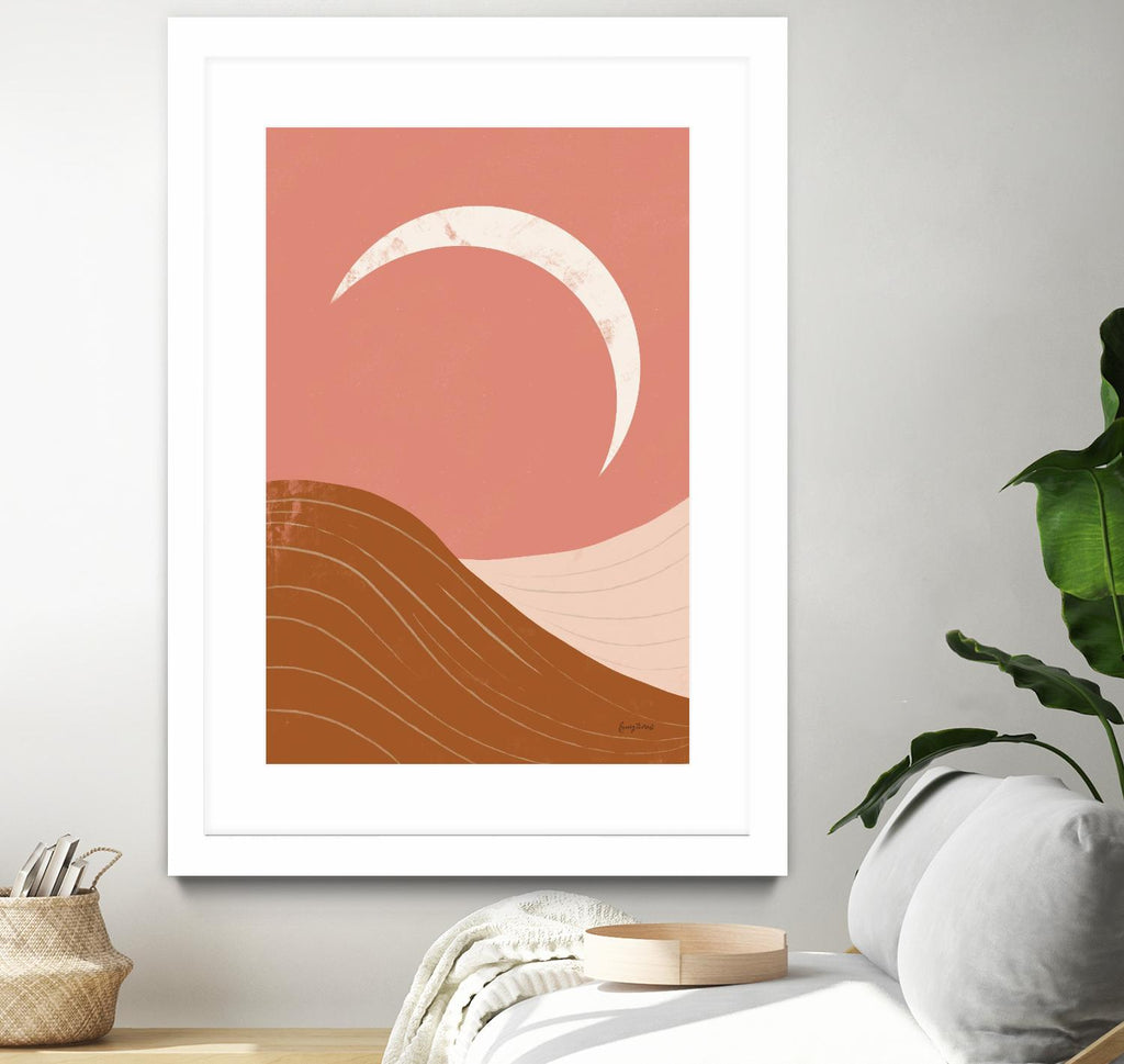 Desert Sunrise II by Becky Thorns on GIANT ART - pink shapes mountains
