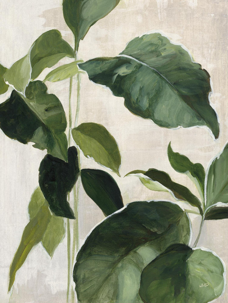 Tropical Study II par Julia Purinton sur GIANT ART - étude de feuille tropicale beige