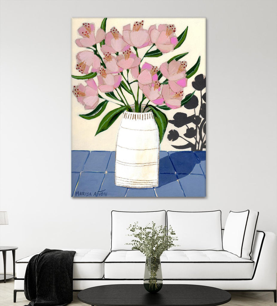 Spring Florals 5 by Marisa Anon on GIANT ART - pink,yellow floral,still life