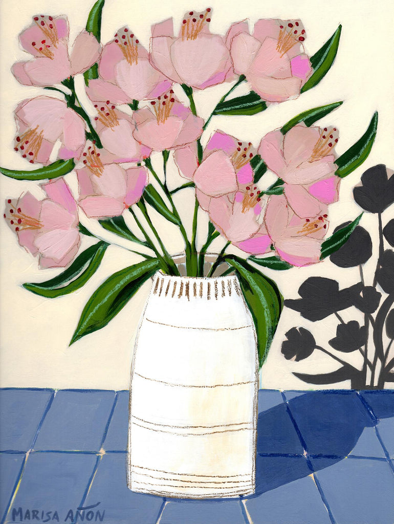 Spring Florals 5 par Marisa Anon sur GIANT ART - rose, jaune, floral, nature morte