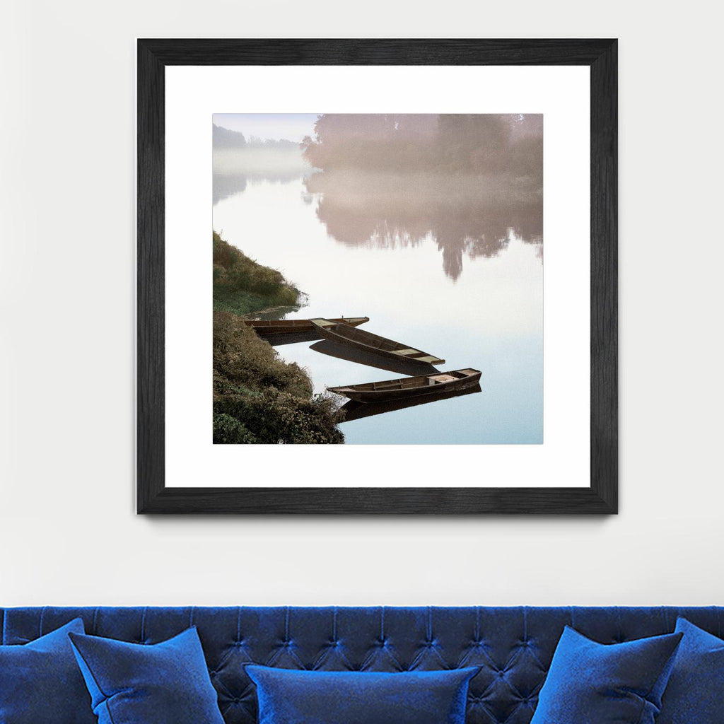 Boats on the Seine #1 by Alan Blaustein on GIANT ART - multicolor photography; landscapes