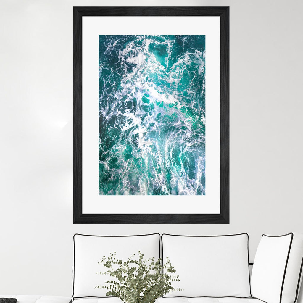 Teal Embrace de Lynne Douglas sur GIANT ART - bleu côtier, paysages, photographie, océan, vagues
