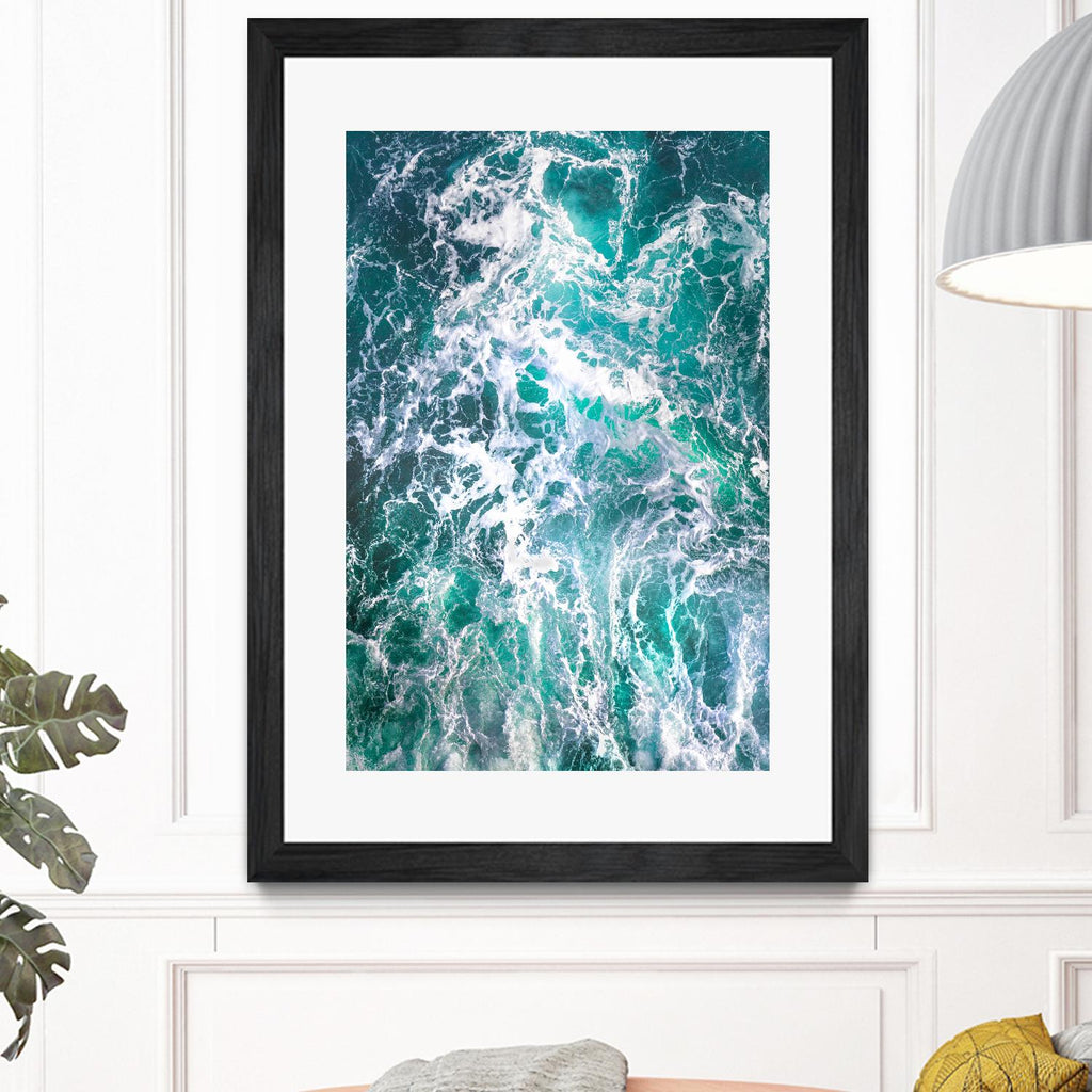 Teal Embrace de Lynne Douglas sur GIANT ART - bleu côtier, paysages, photographie, océan, vagues
