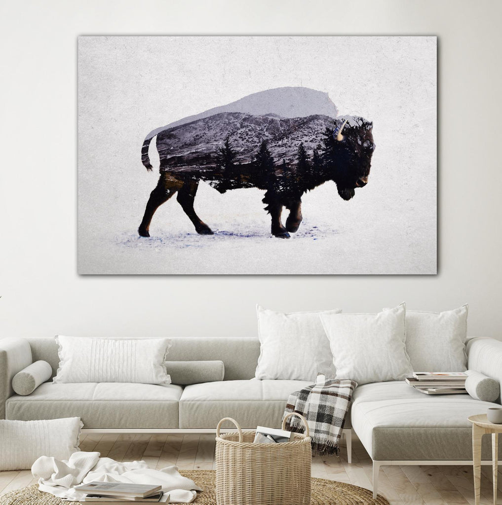 The American Bison par Davies Babies sur GIANT ART - animaux blancs
