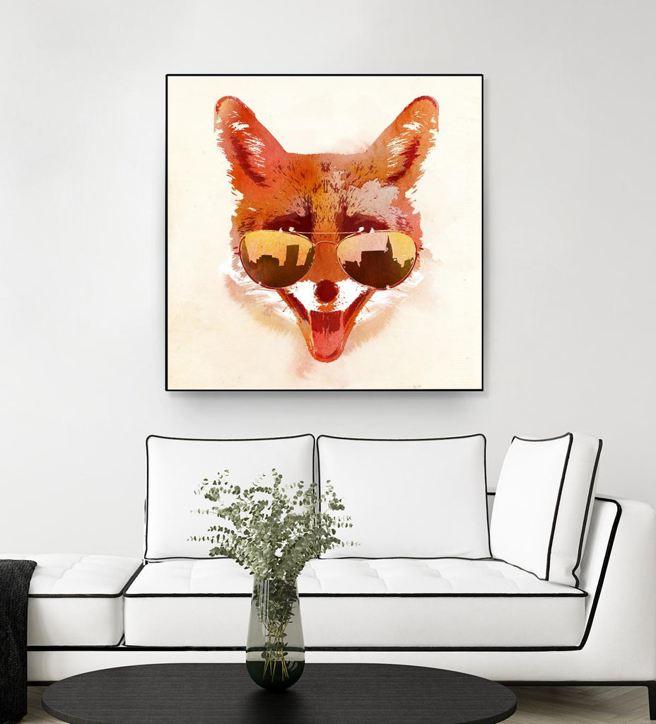 Big Town Fox de Robert Farkas sur GIANT ART - animaux beiges