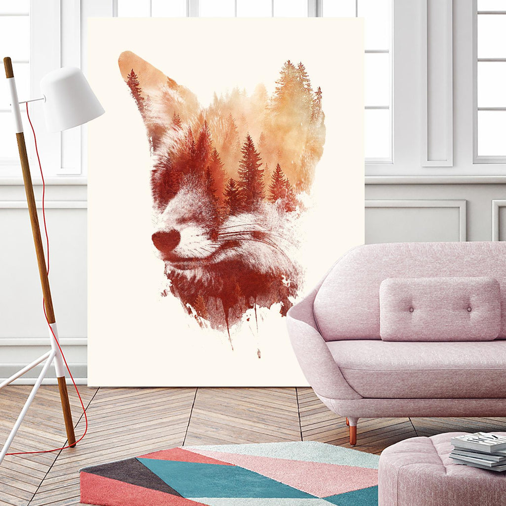 Blind Fox de Robert Farkas sur GIANT ART - animaux orange