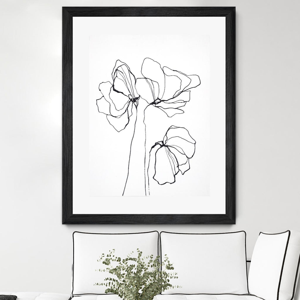 Fine Line 6 par Design Fabrikken sur GIANT ART - noir,blanc contemporain, floral/still life, fleurs