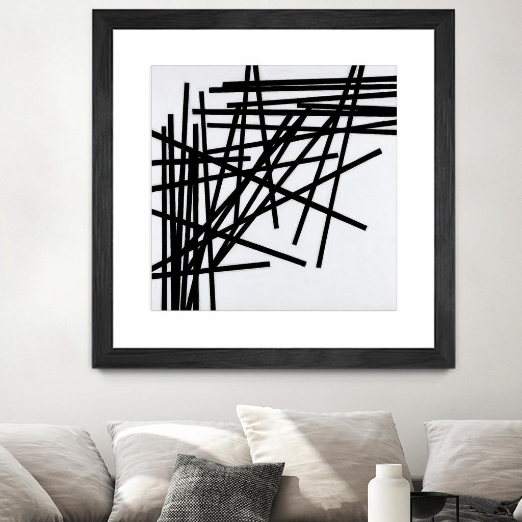 ALUMETTES par Marvin sur GIANT ART - bâtons blanc noir et blanc