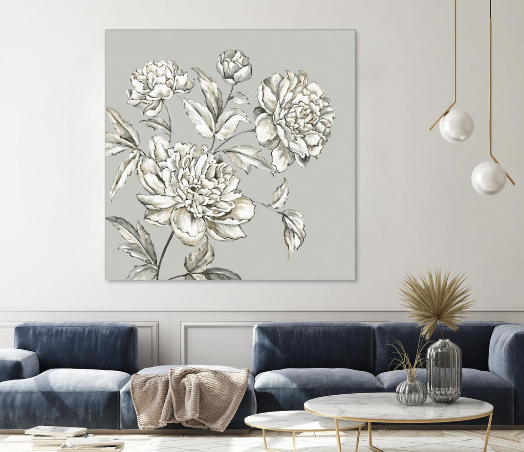 Botanique I par Eva Watts sur GIANT ART - beige floral