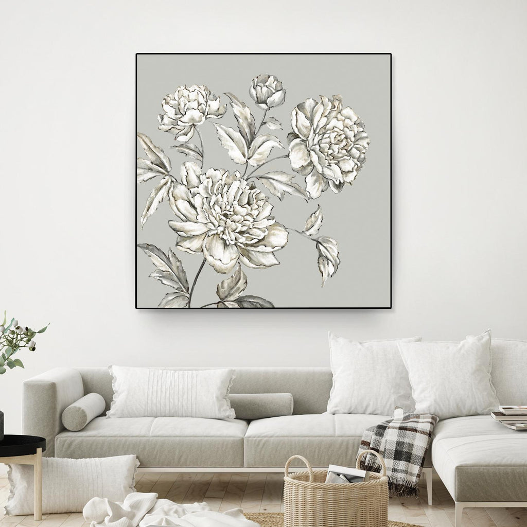 Botanique I par Eva Watts sur GIANT ART - beige floral