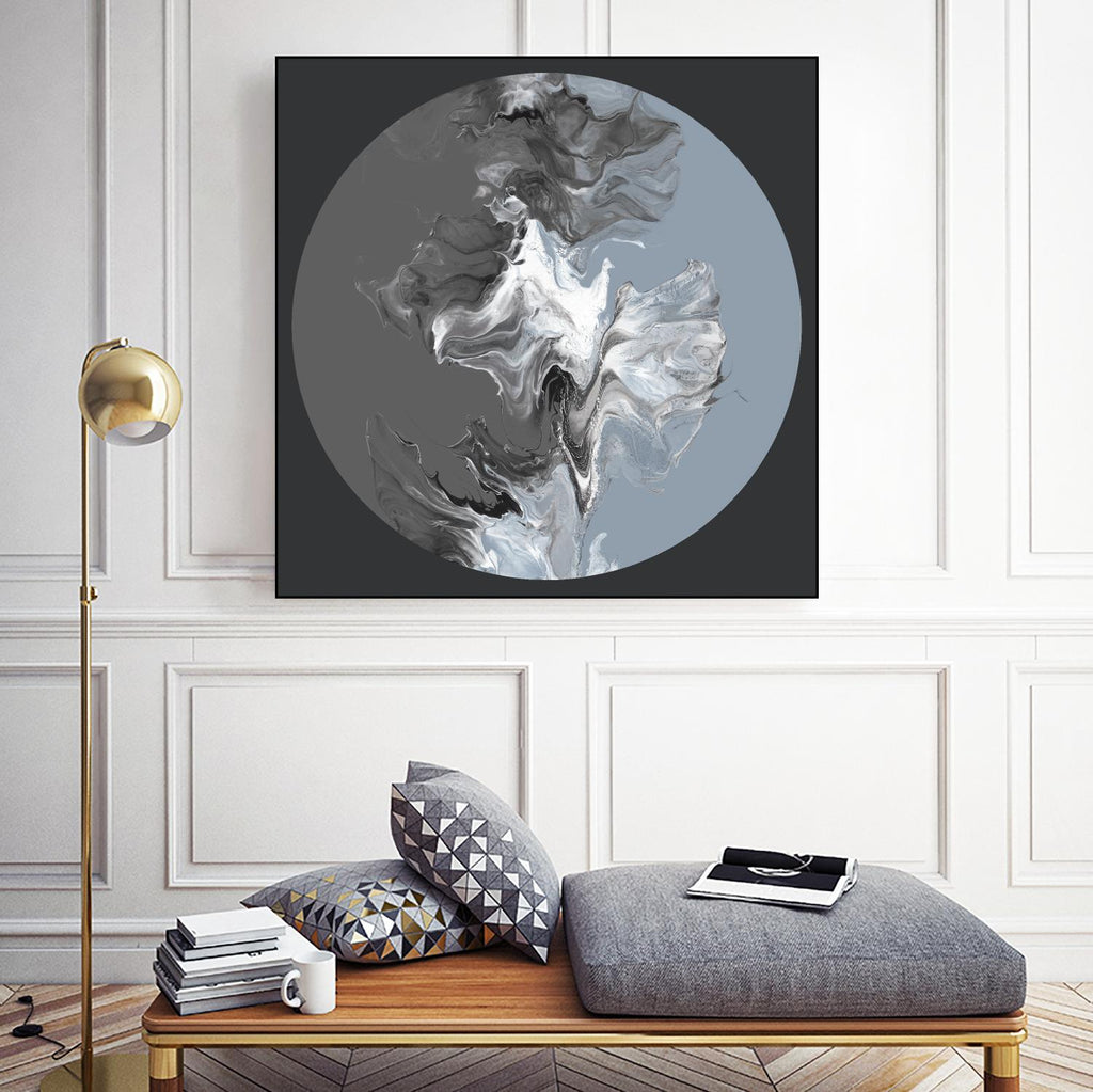 Centered Composed II par Eva Watts sur GIANT ART - formes grises rondes