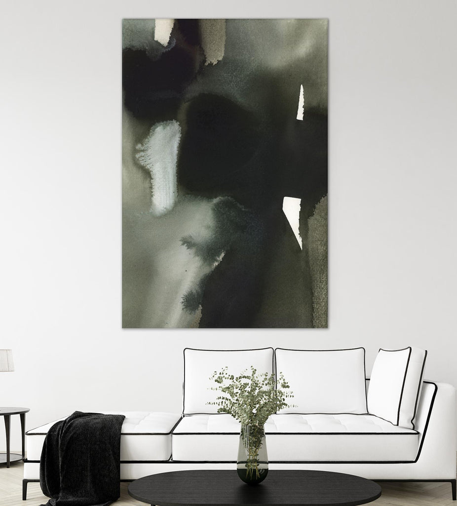 Midnight Abstract I de Bianka Guna sur GIANT ART - abstrait blanc