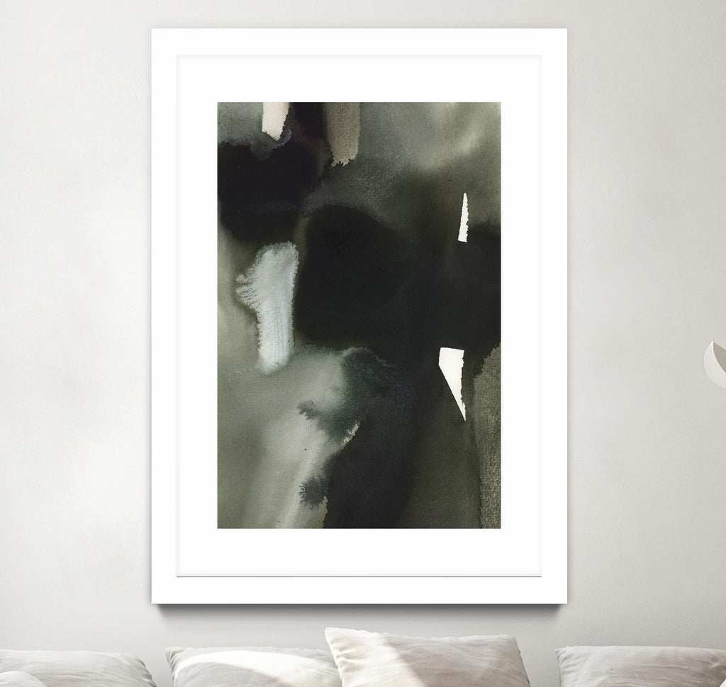 Midnight Abstract I de Bianka Guna sur GIANT ART - abstrait blanc