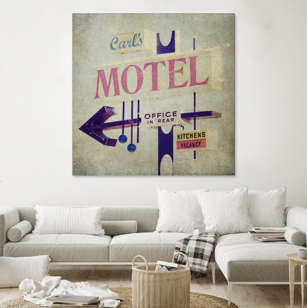 Enseigne Carls Motel par Honey Malek sur GIANT ART - violet contemporain