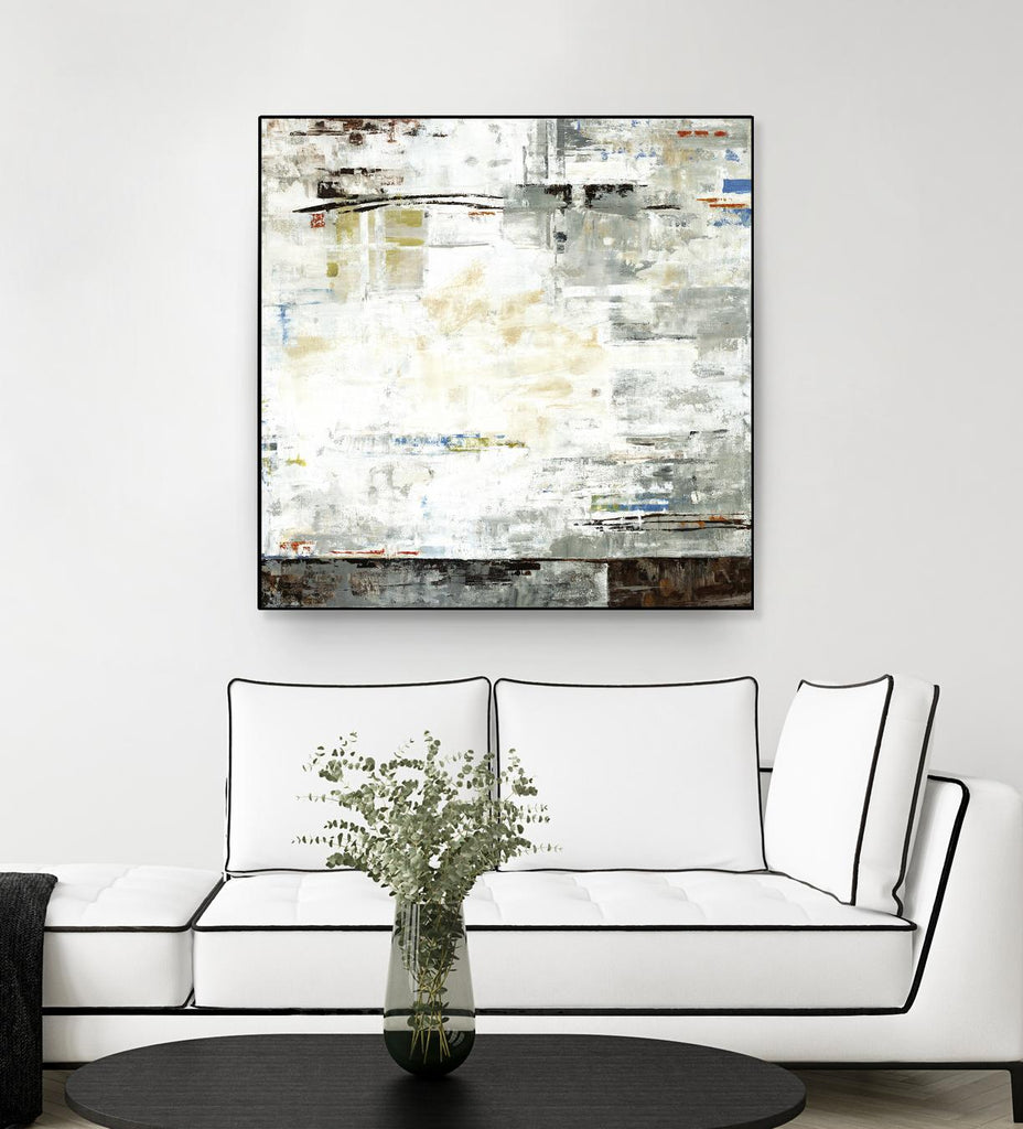 Grey Zone I de Valeria Mravyan sur GIANT ART - abstrait blanc