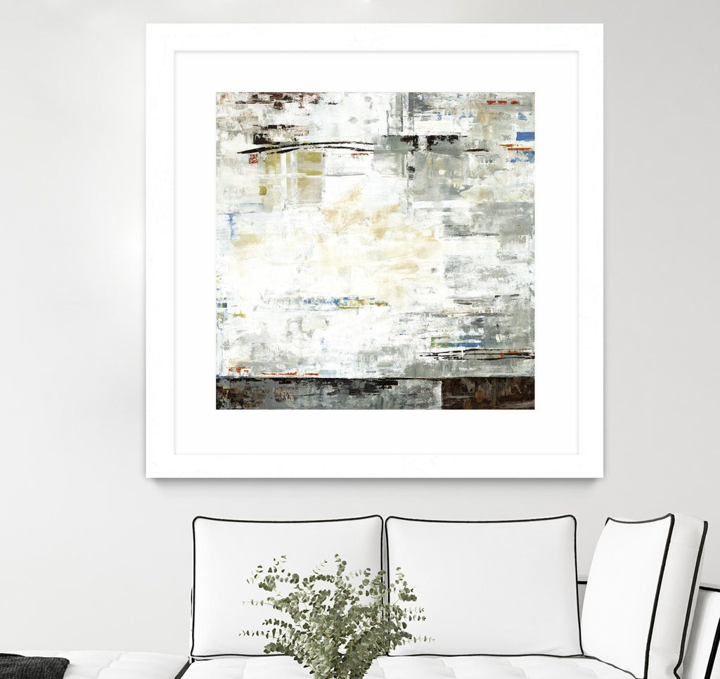 Grey Zone I de Valeria Mravyan sur GIANT ART - abstrait blanc