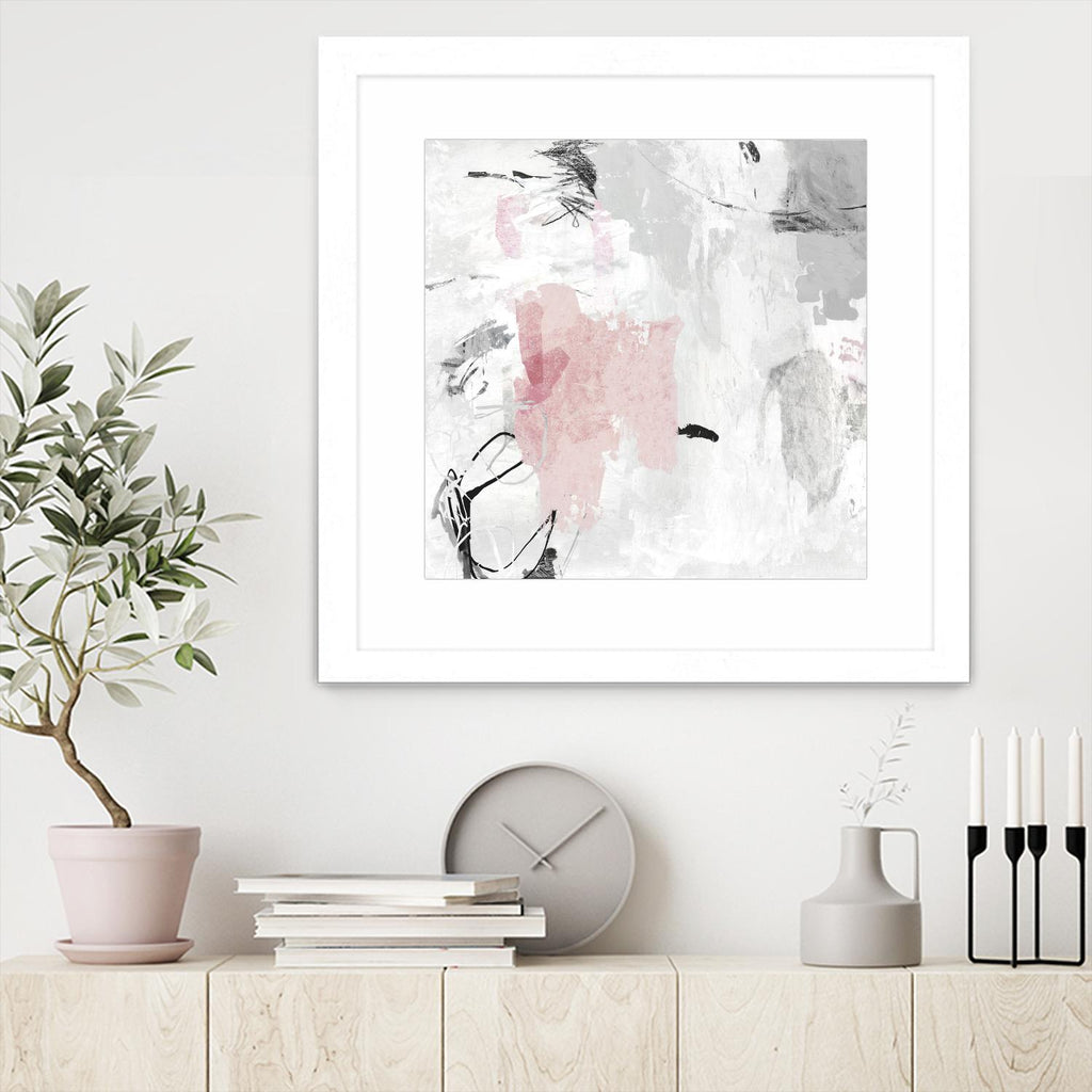 Gray Pink II par PI Studio sur GIANT ART - abstrait rose