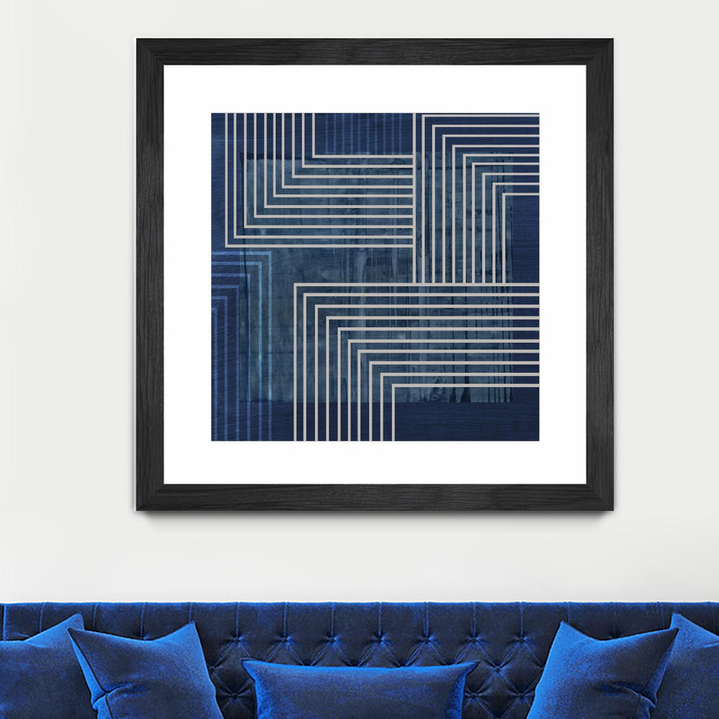 Beneath the Dark Blue Waves II de PI Studio sur GIANT ART - abstrait