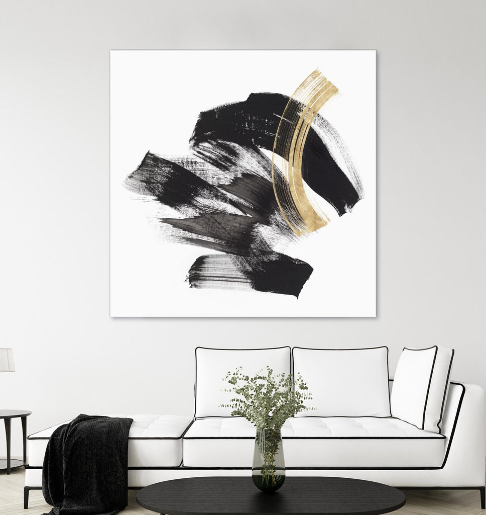 Golden Brushstroke II par PI Studio sur GIANT ART - or abstrait abstrait