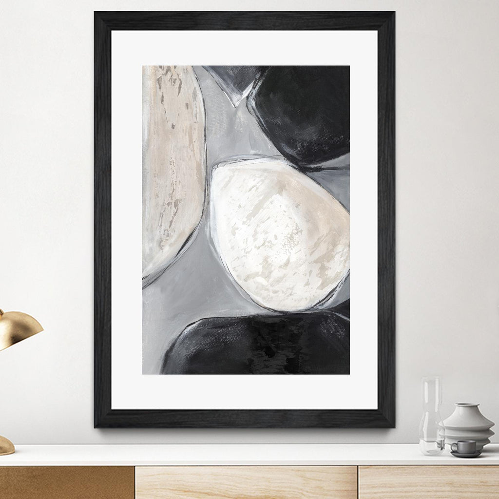 Falling Rocks II by PI Studio on GIANT ART - white shapes abstract