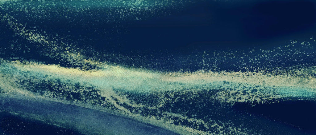 Gold Stream Ultramarine par Wendy Kroker sur GIANT ART - or abstrait abstrait