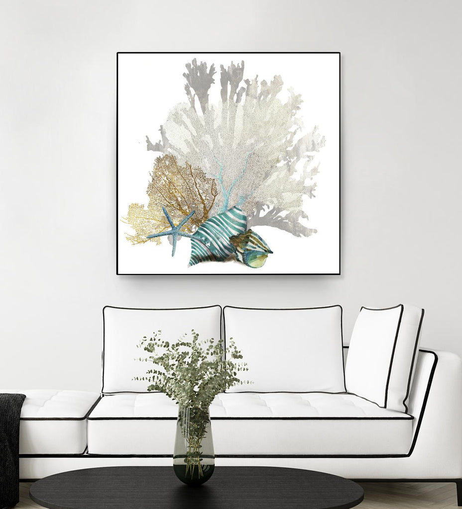 Coral par Aimee Wilson sur GIANT ART - turquoise nautique