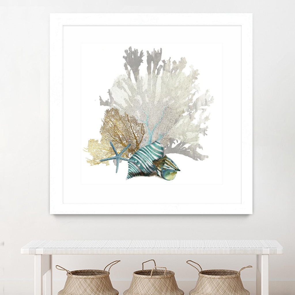 Coral par Aimee Wilson sur GIANT ART - turquoise nautique