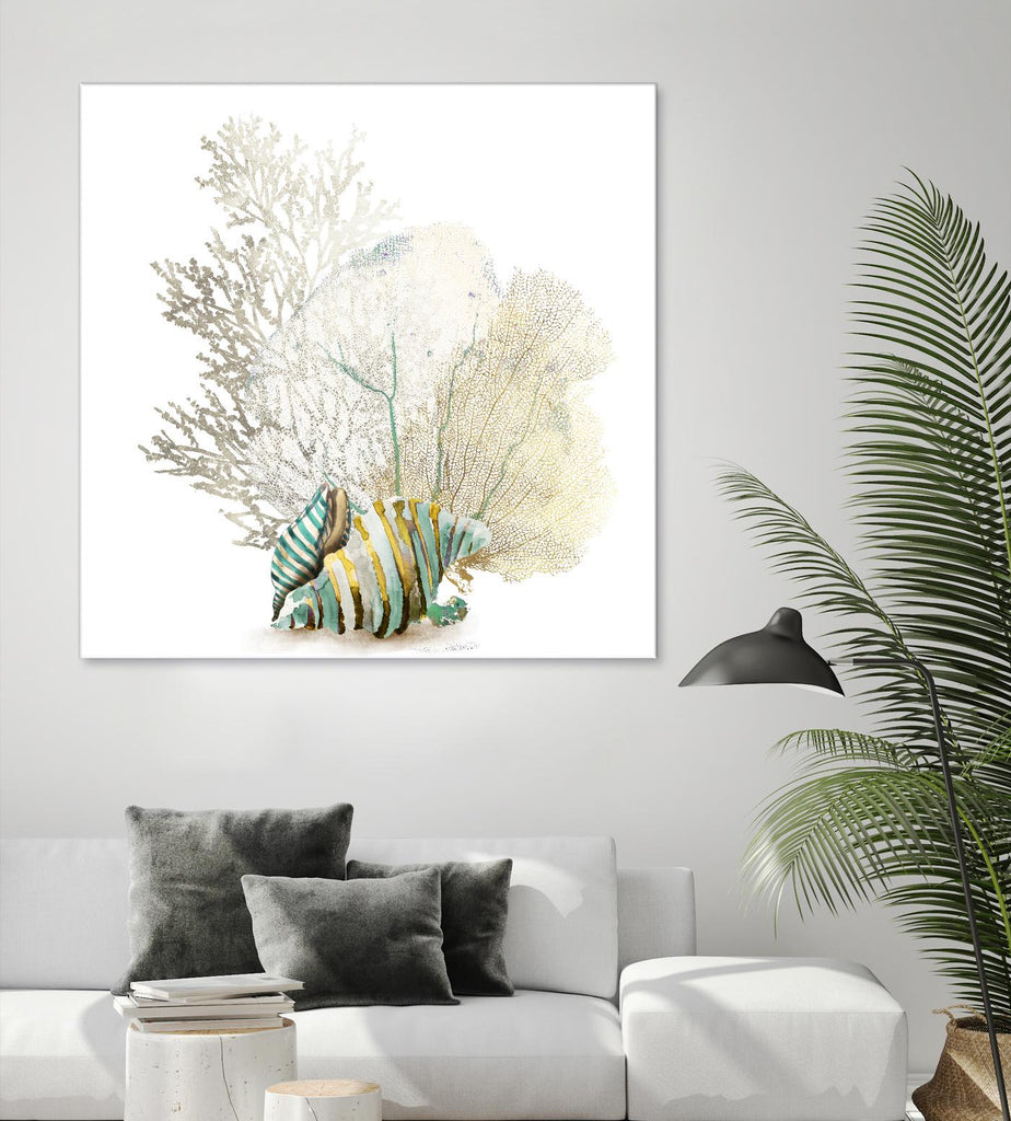 Coral II par Aimee Wilson sur GIANT ART - turquoise nautique