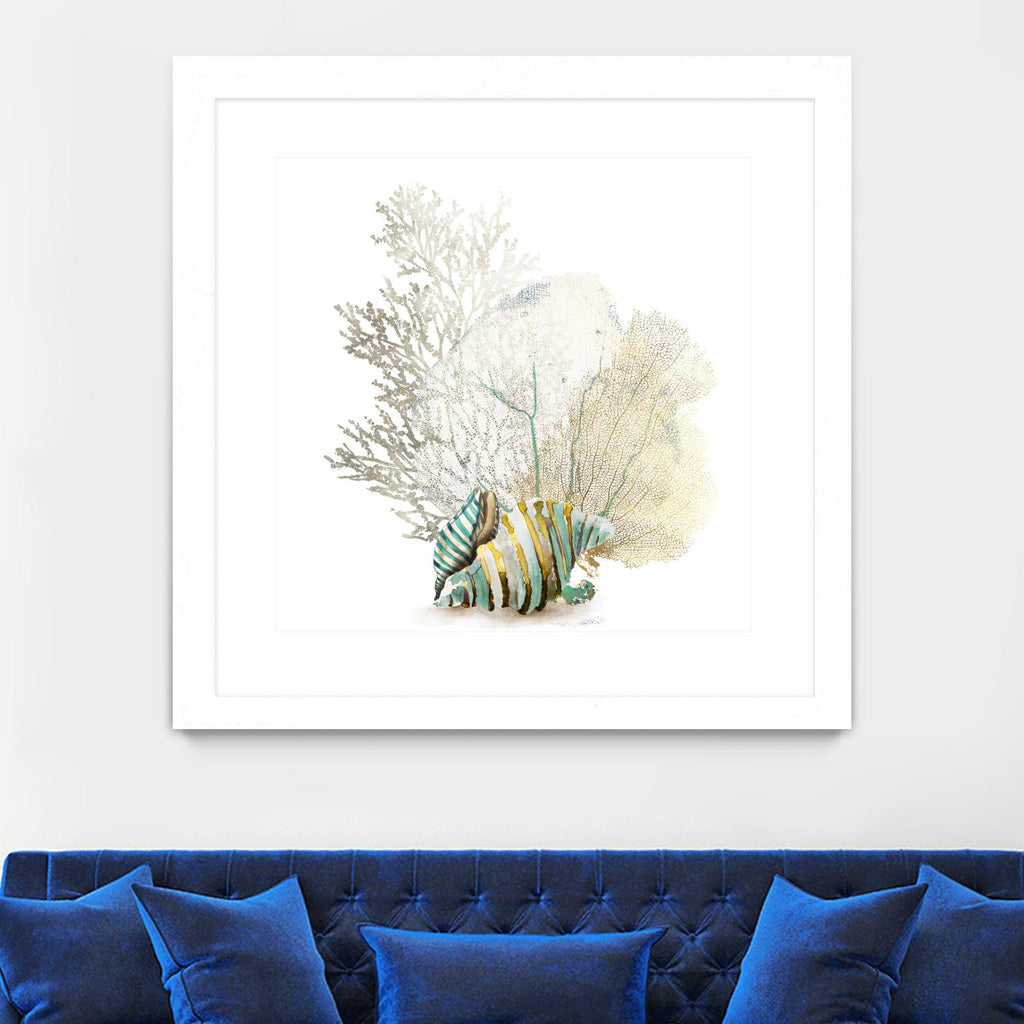 Coral II par Aimee Wilson sur GIANT ART - turquoise nautique