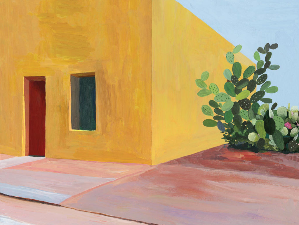Tuscan Valley par Aimee Wilson sur GIANT ART - cactus à architecture rouge