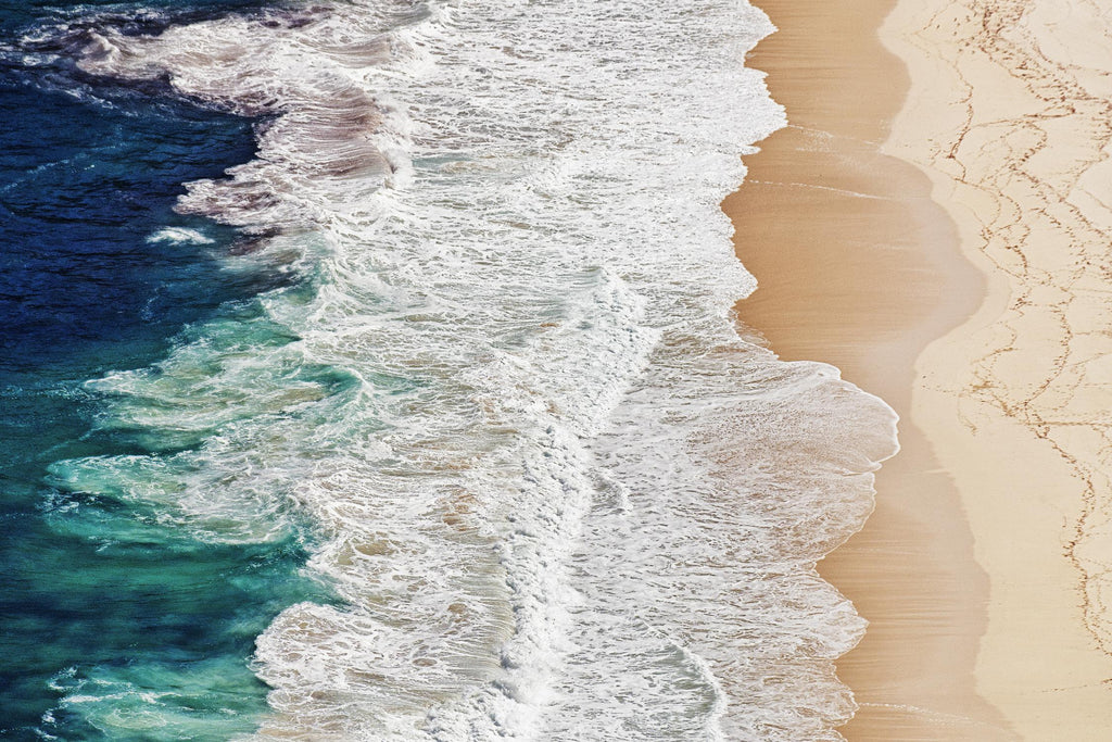Feldtkeller - Where the Ocean Ends par 1X sur GIANT ART - paysage beige vue de drone