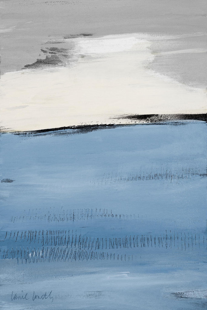 Blue Flatlands II de Lanie Loreth sur GIANT ART - bleu abstrait 