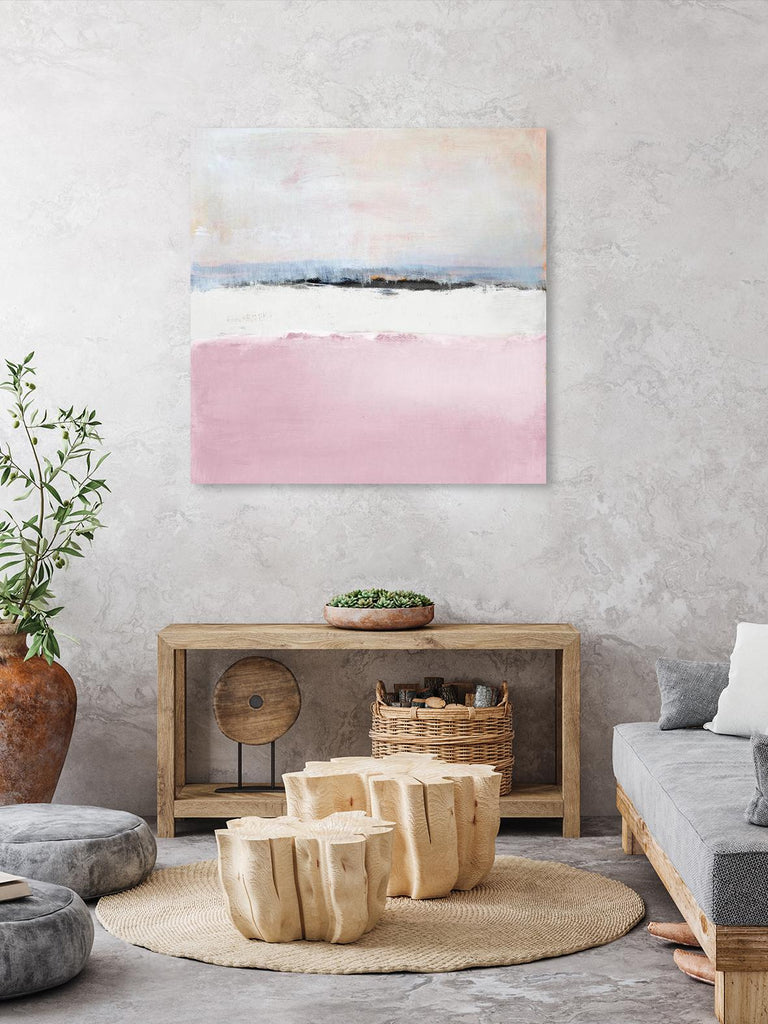 Pink Sea Abstract par Lanie Loreth sur GIANT ART - rose abstrait costal