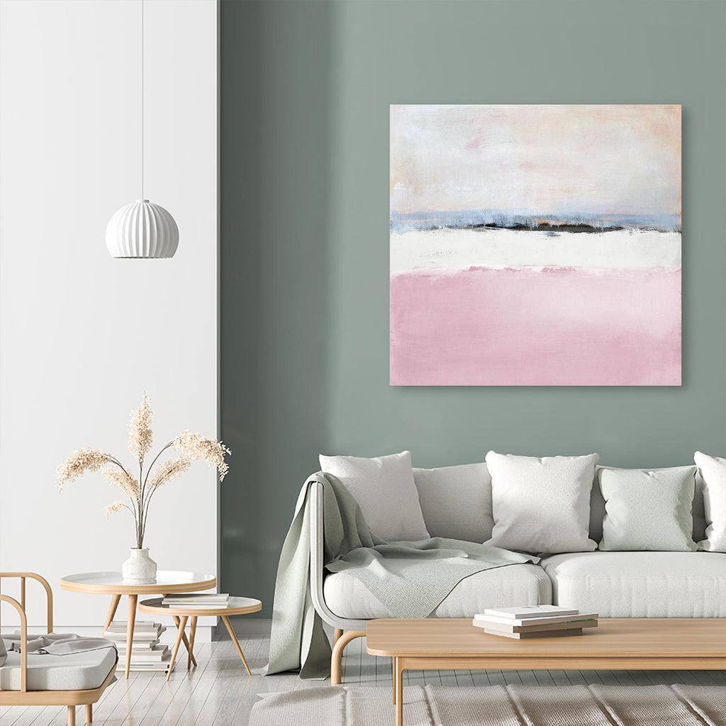 Pink Sea Abstract par Lanie Loreth sur GIANT ART - rose abstrait costal