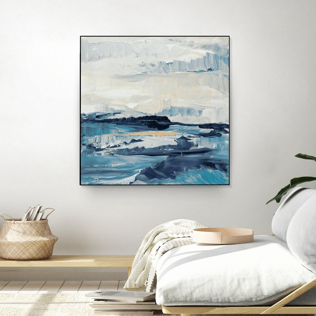 Freedom Of The Blue Sea I de Lanie Loreth sur GIANT ART - abstrait côtier