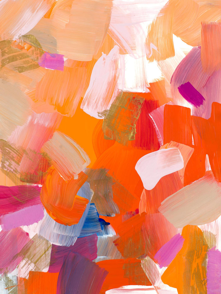 Pétales de confetti de Lanie Loreth sur GIANT ART - abstraction orange