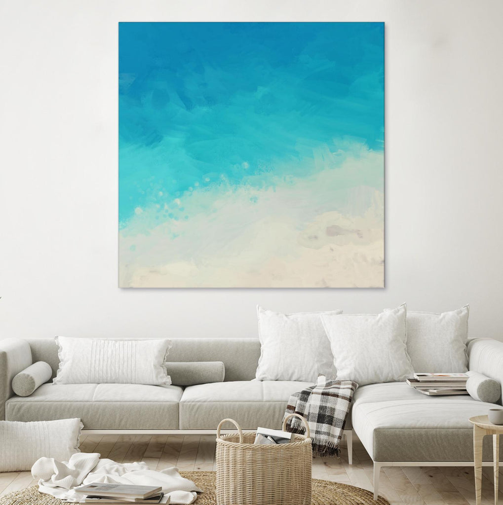 Ocean Blue Sea II par Dan Meneely sur GIANT ART - abstrait côtier