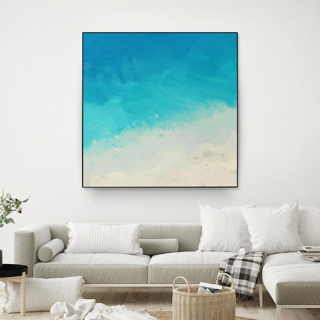 Ocean Blue Sea II par Dan Meneely sur GIANT ART - abstrait côtier