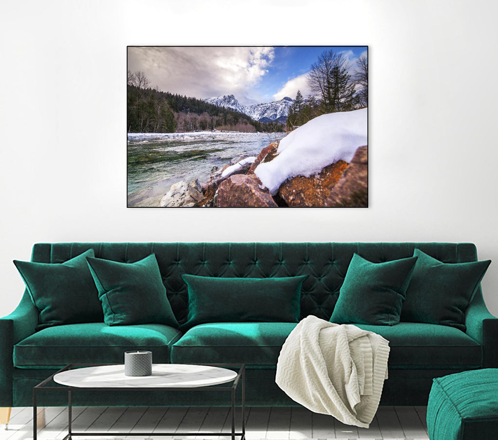 Snow Capped Days by Aaron Matheson on GIANT ART - white landscape